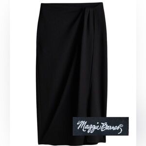 3X Maggie Barnes Pencil Skirt with Elastic Waist Inserts and Back Pleat Detail
